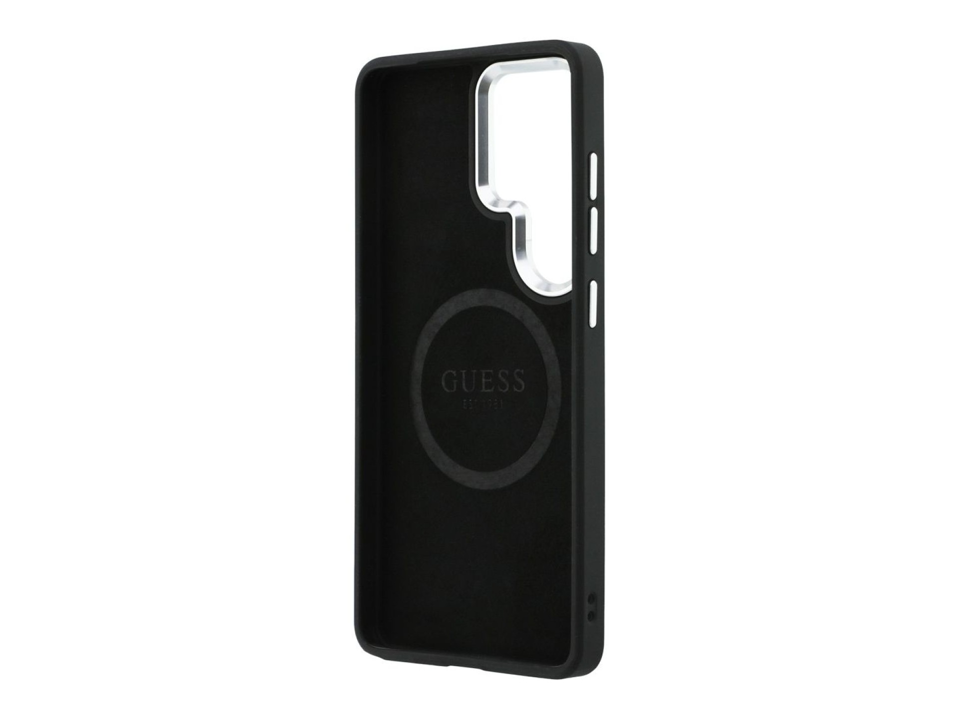 Funda Guess Fixed Glitter Triangle MagSafe para Samsung Galaxy S26 Ultra - negra