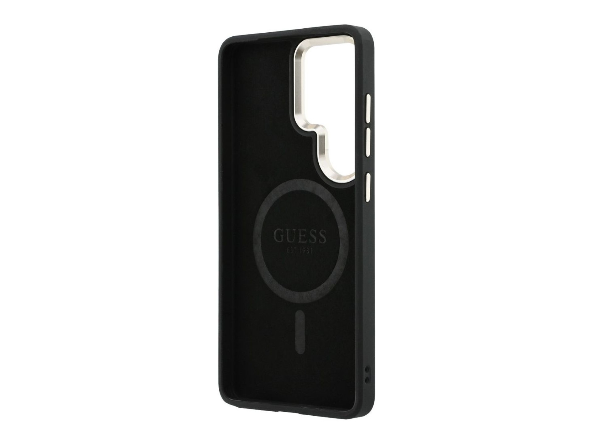Capa Guess 4G com anel em relevo e MagSafe para Samsung Galaxy S26 Ultra - marrom