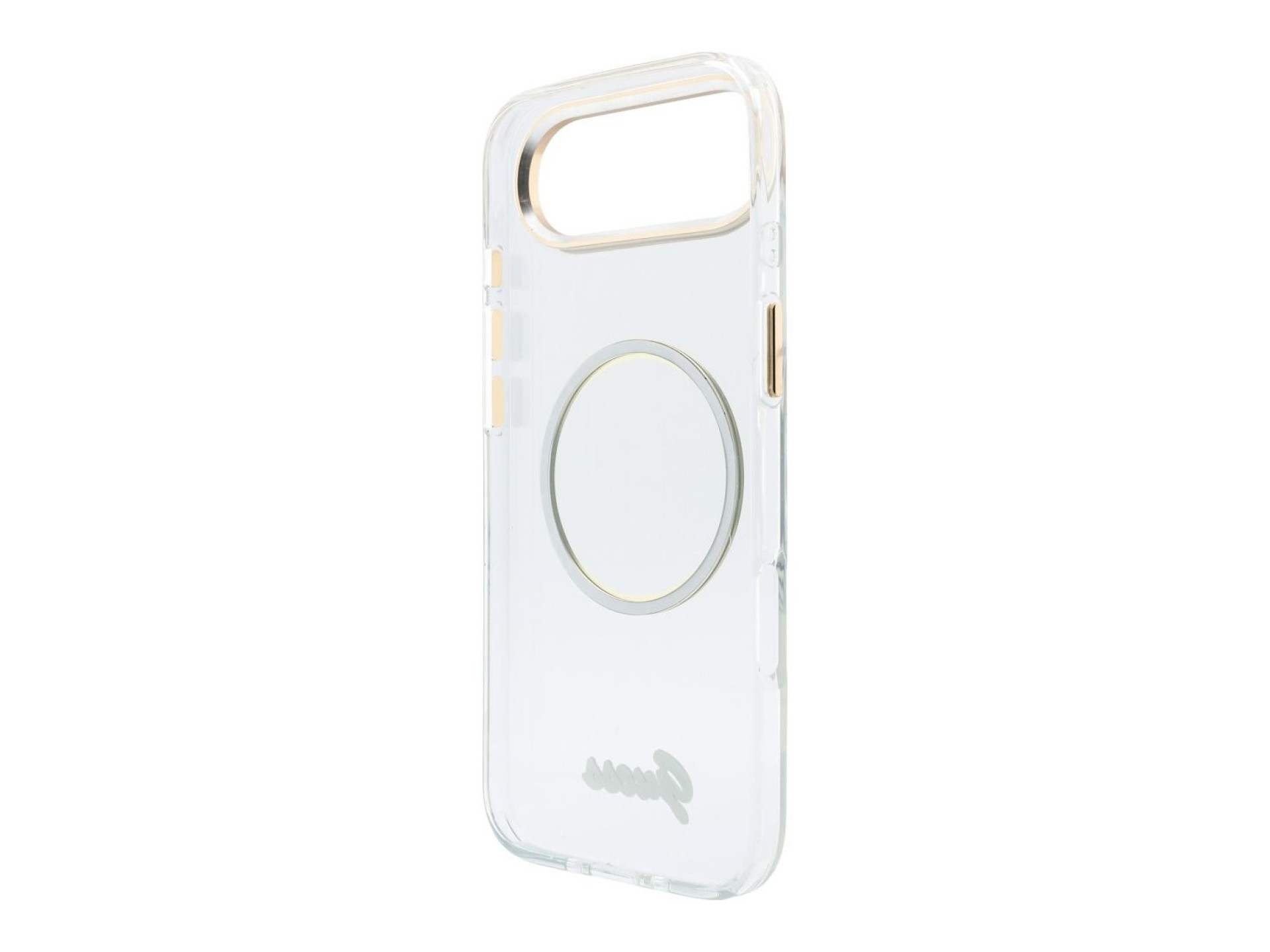 Capa MagSafe metálica com script IML para iPhone Air - Transparente