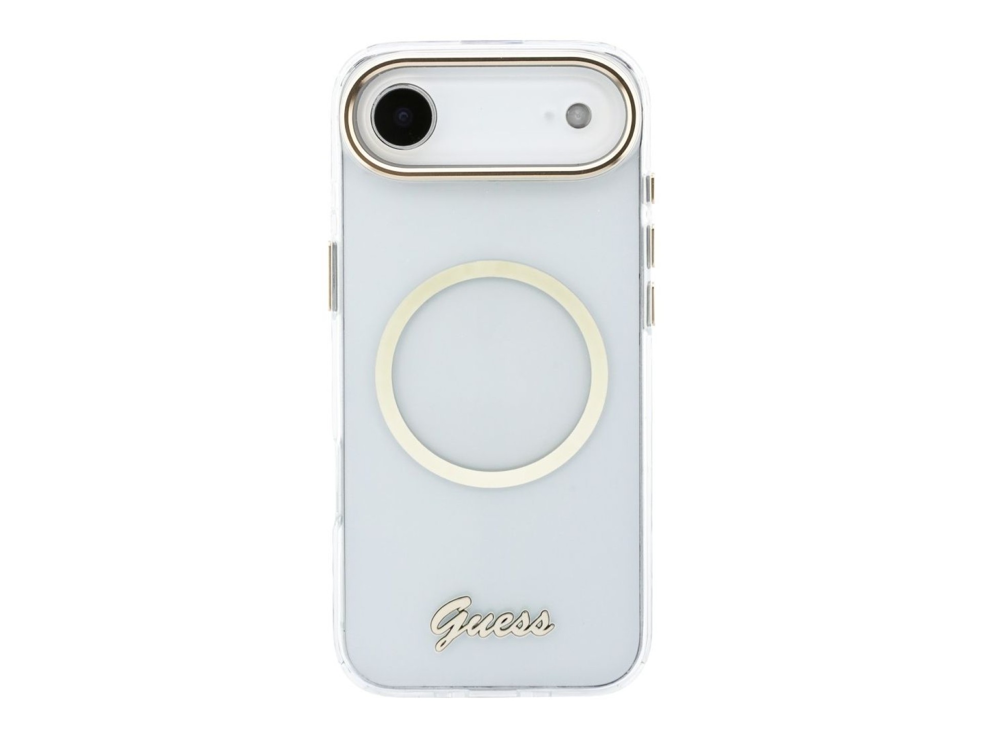 Capa MagSafe metálica com script IML para iPhone Air - Transparente