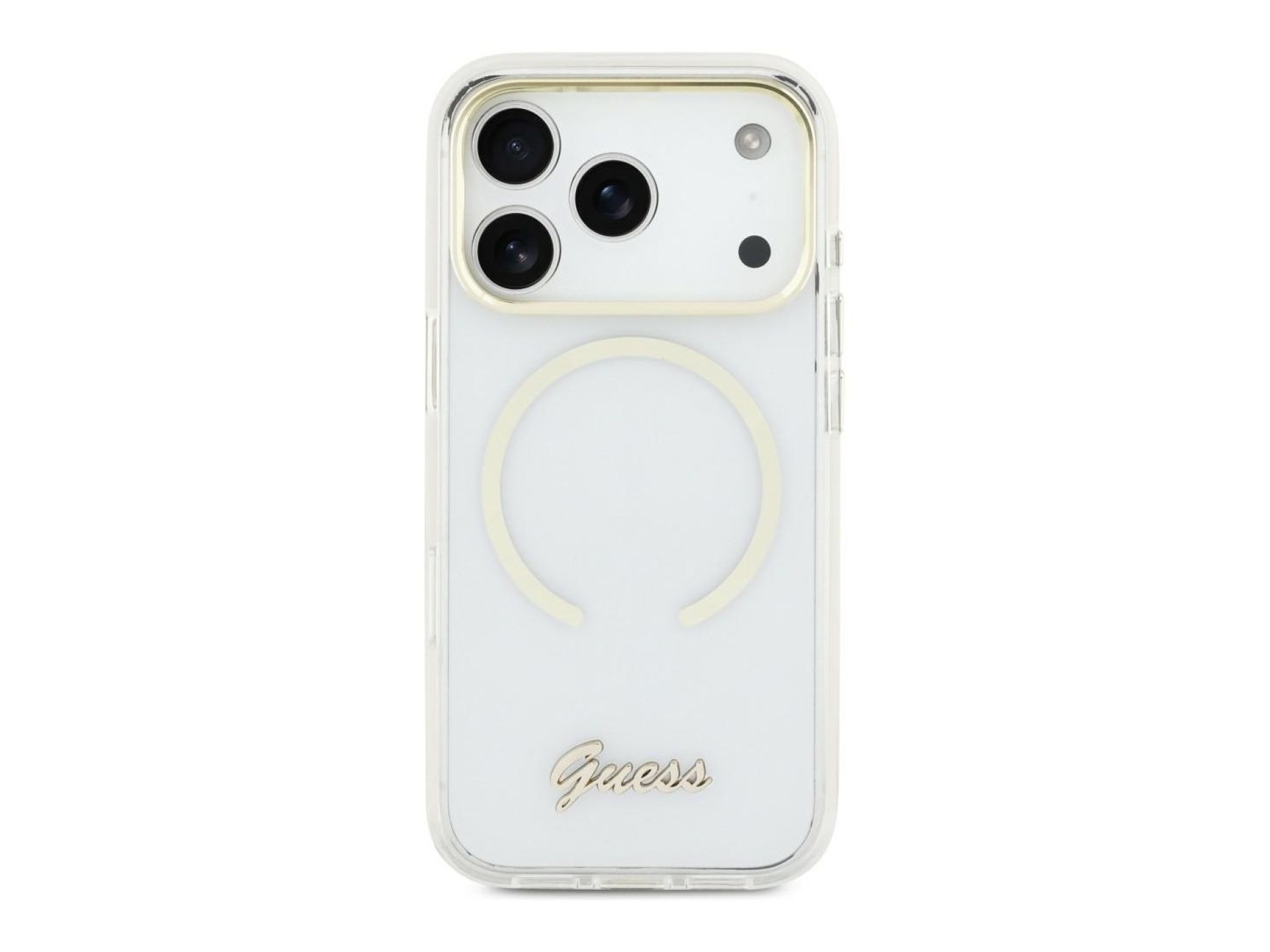 Capa MagSafe metálica com script IML para iPhone Air - Transparente
