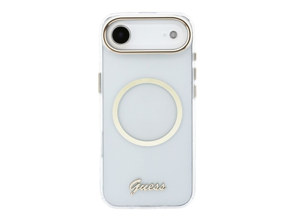 Capa MagSafe metálica com script IML para iPhone Air - Transparente