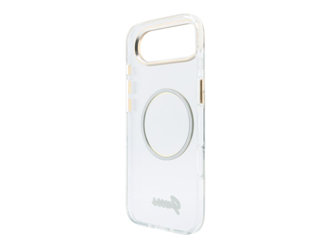 Capa MagSafe metálica com script IML para iPhone Air - Transparente