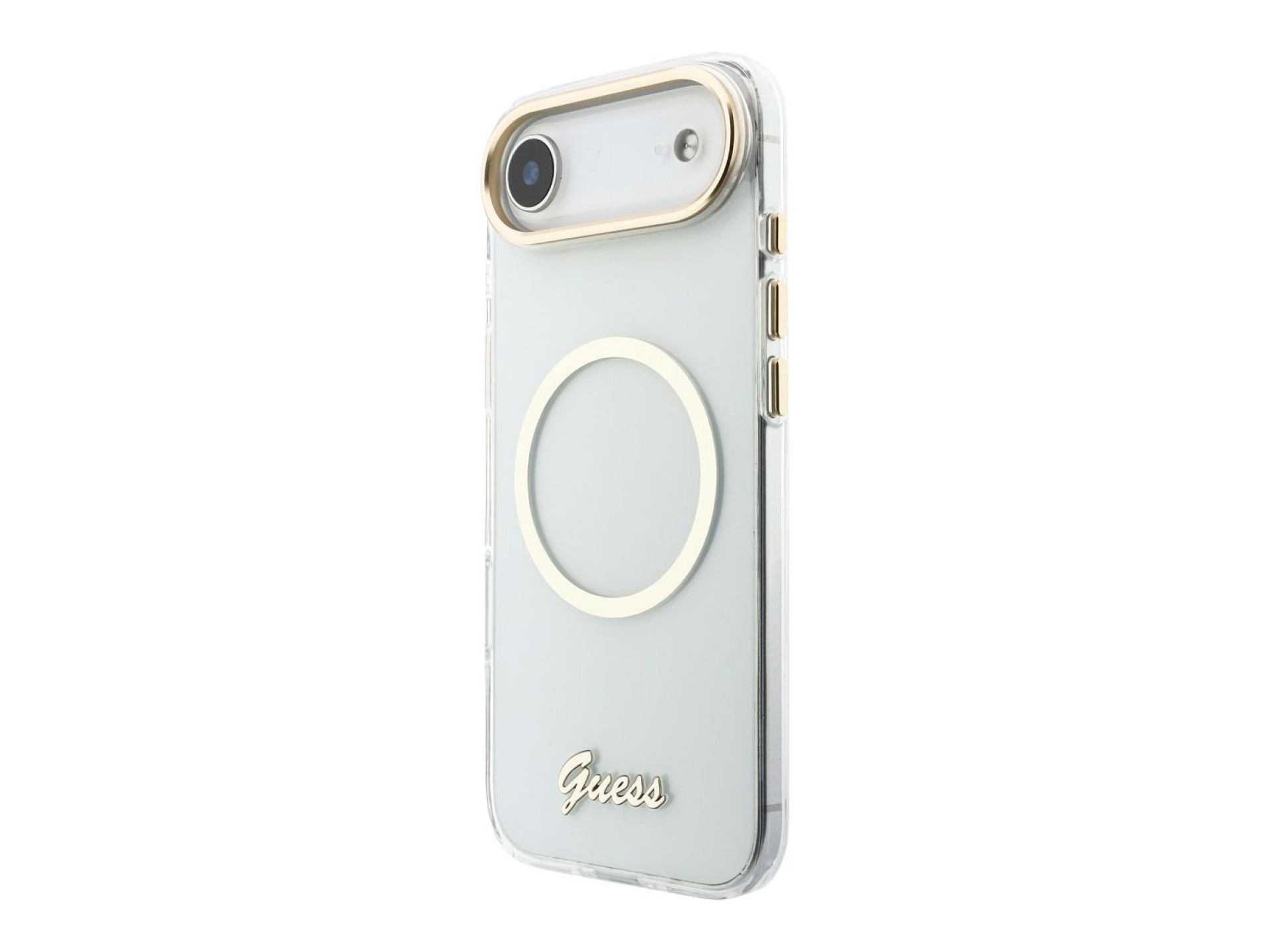 Capa MagSafe metálica com script IML para iPhone Air - Transparente
