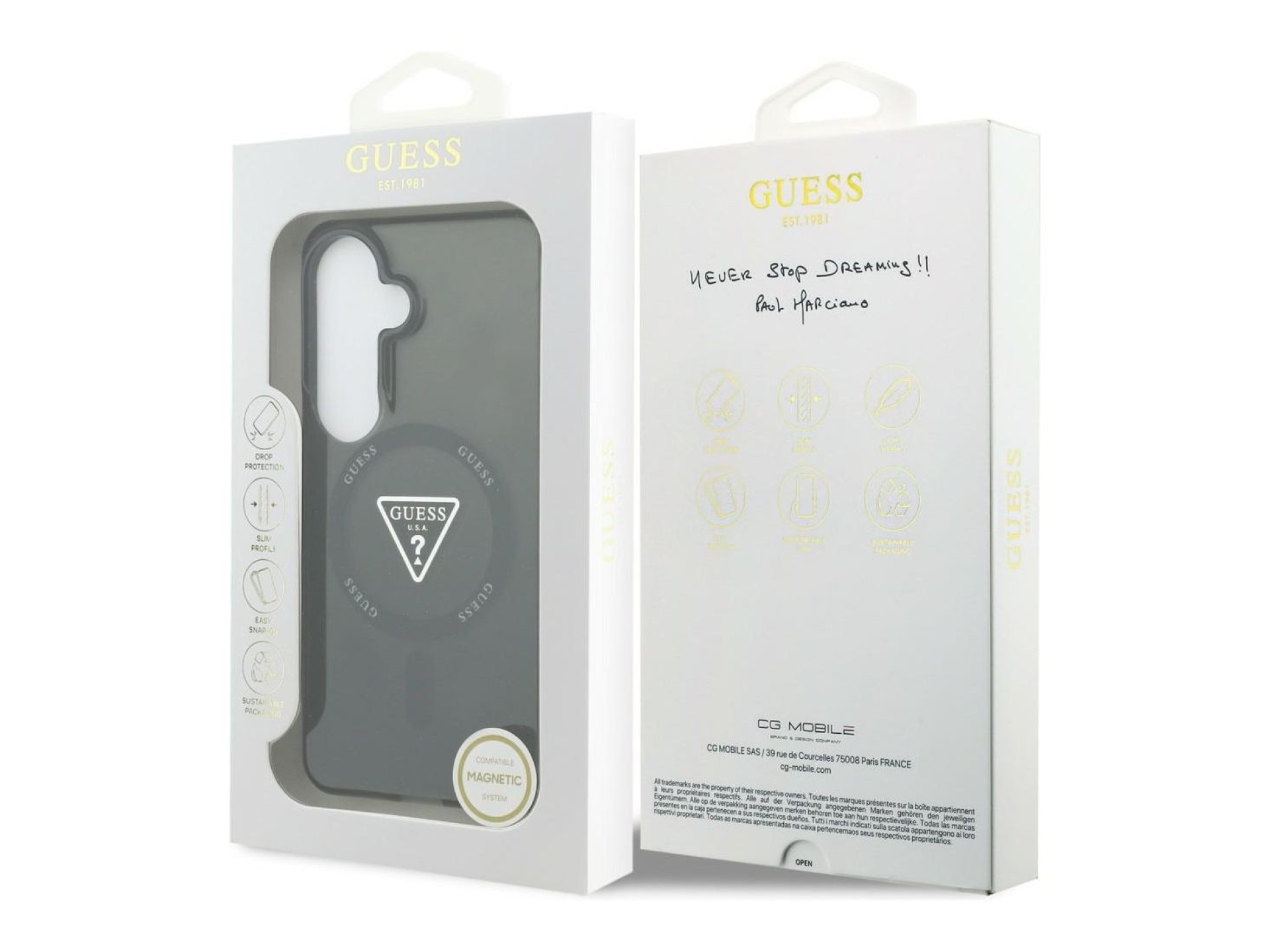 Guess IML Gradient Triangle MagSafe Case for Samsung Galaxy S26 - Black