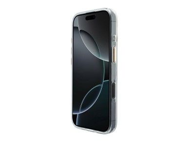 Capa MagSafe Guess IML Gradient Script em metal para iPhone 17 - Branca