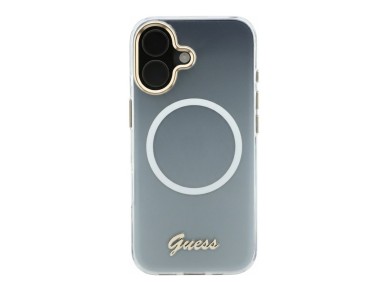 Capa MagSafe Guess IML Gradient Script em metal para iPhone 17 - Branca