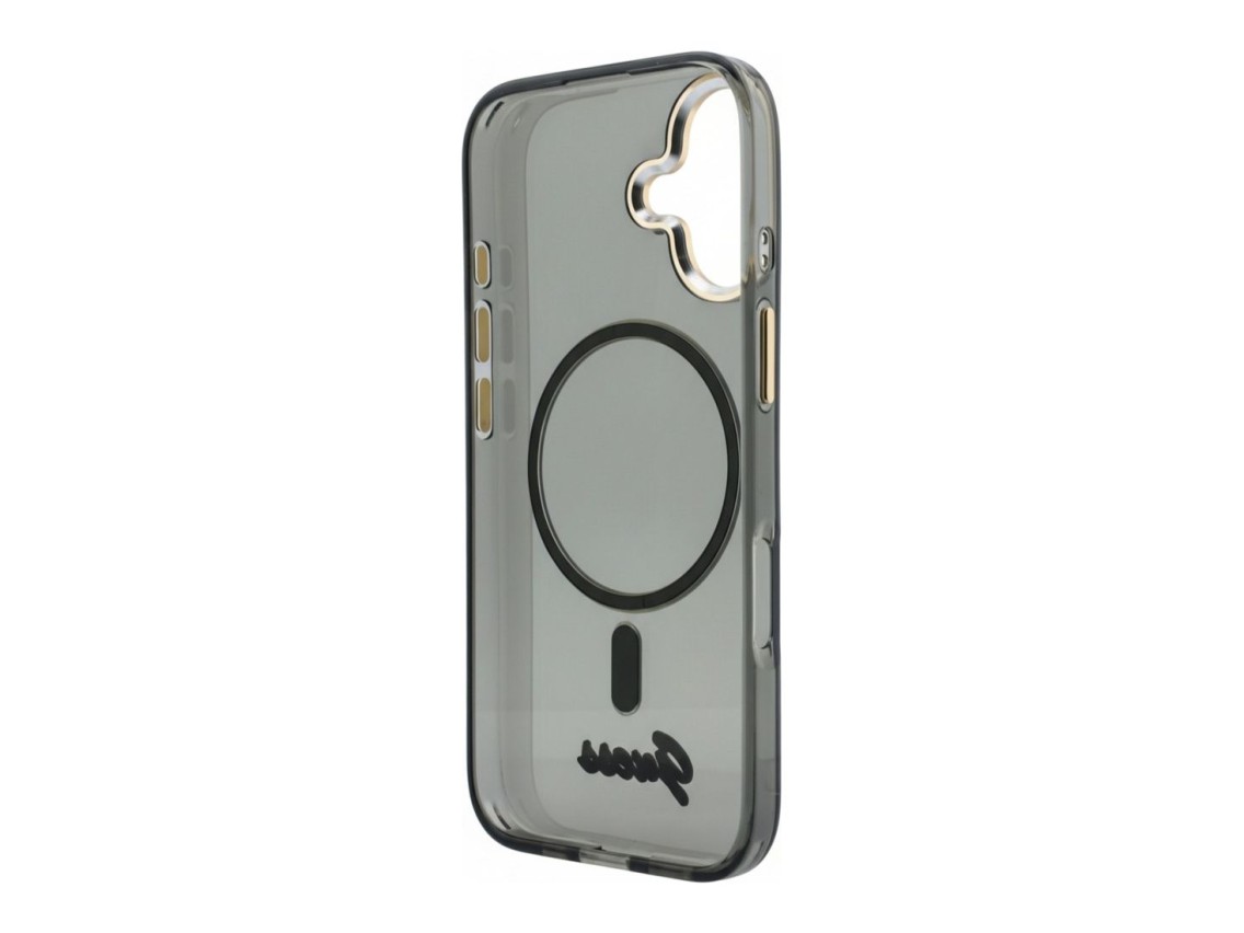 Guess IML Script Metal MagSafe Case for iPhone 17 - Black