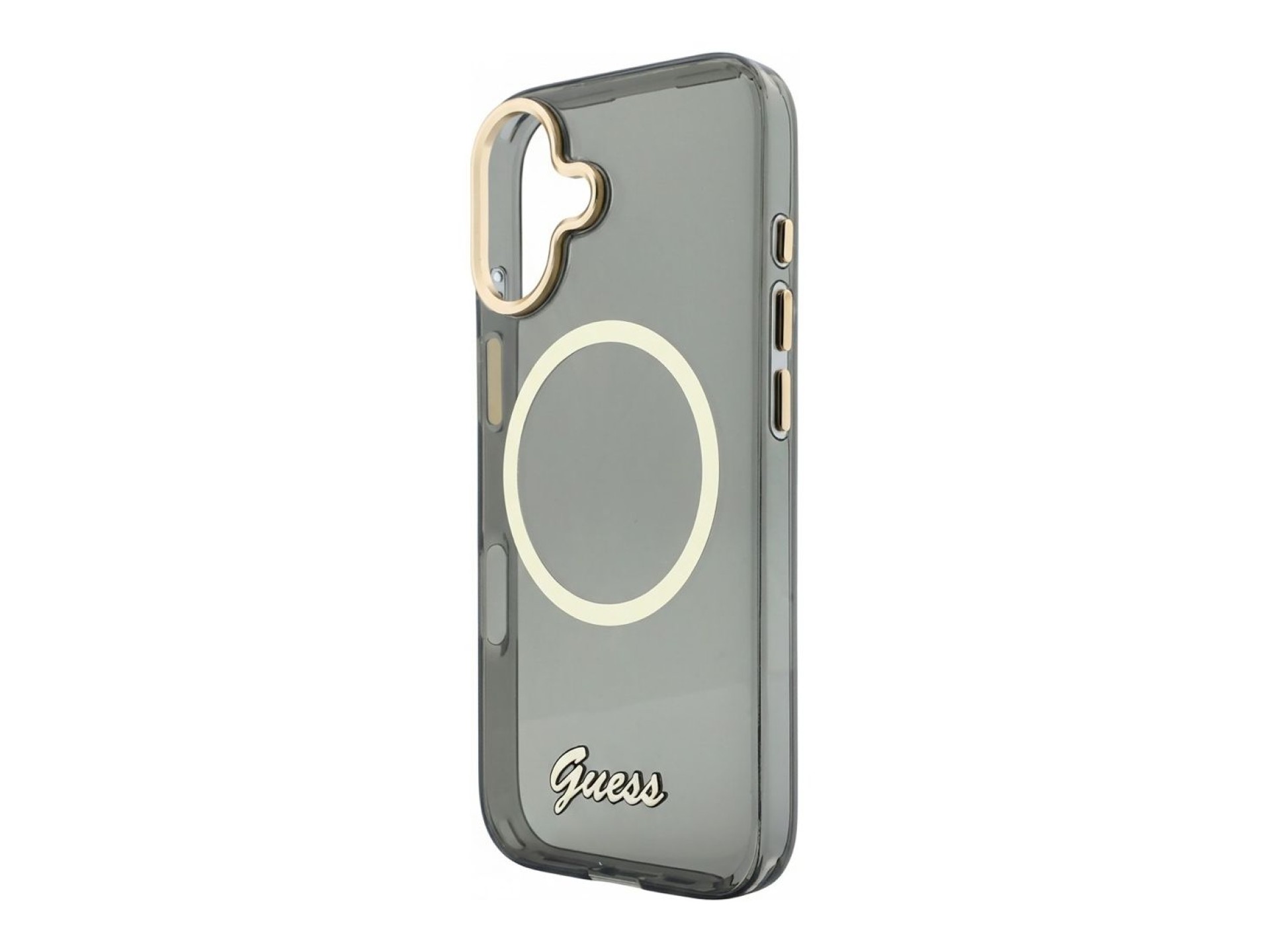 Guess IML Script Metal MagSafe Case for iPhone 17 - Black