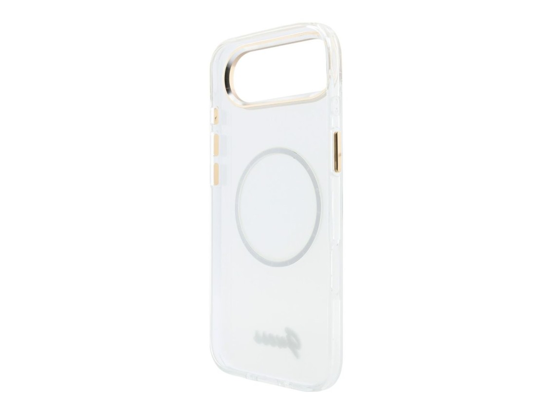 Guess IML Gradient Script Metal MagSafe Case for iPhone Air - White