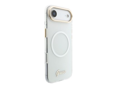 Guess IML Gradient Script Metal MagSafe Case for iPhone Air - White Guess IML Gradient Script Metal MagSafe Case for iPhone Air - White