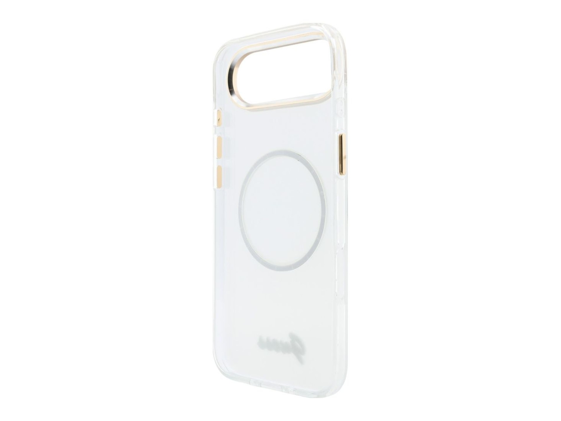 Guess IML Gradient Script Metal MagSafe Case for iPhone Air - White