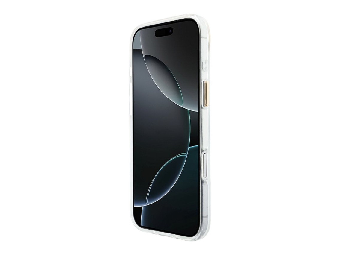 Guess IML Gradient Script Metal MagSafe Case for iPhone Air - White