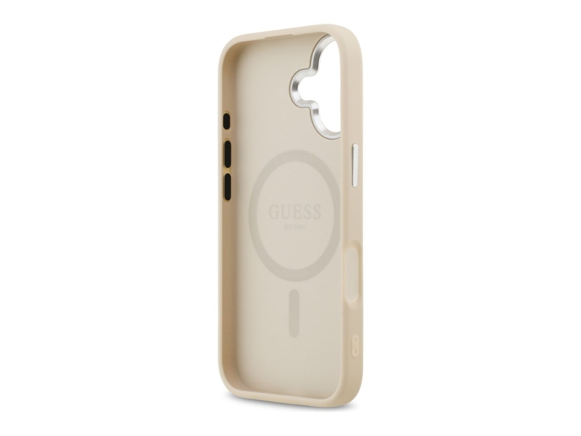 Funda Guess Triangle Logo MagSafe para iPhone 17 - Beige