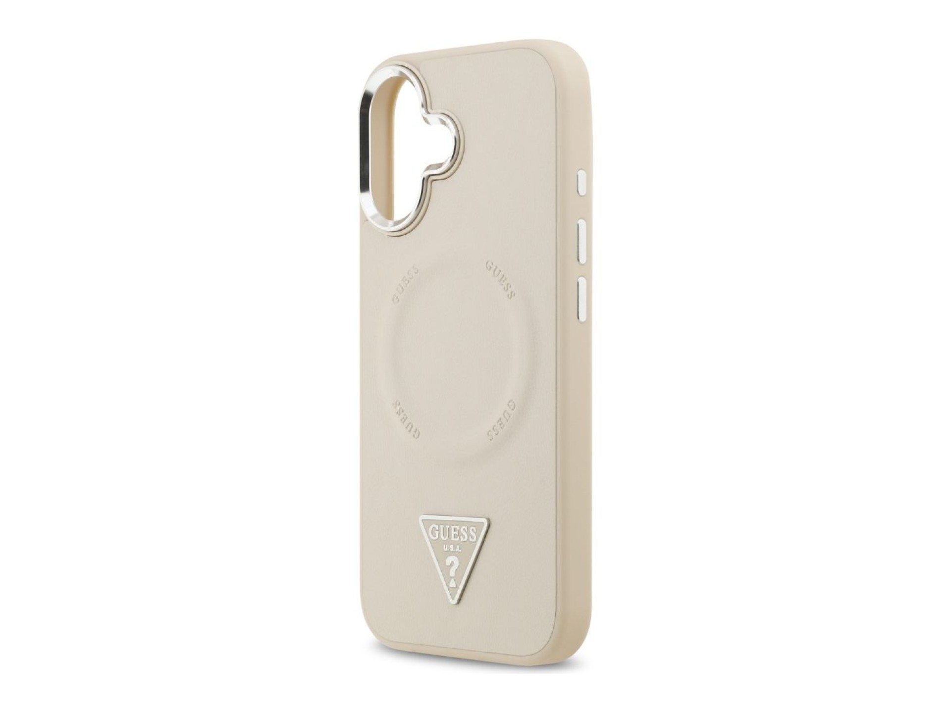 Funda Guess Triangle Logo MagSafe para iPhone 17 - Beige