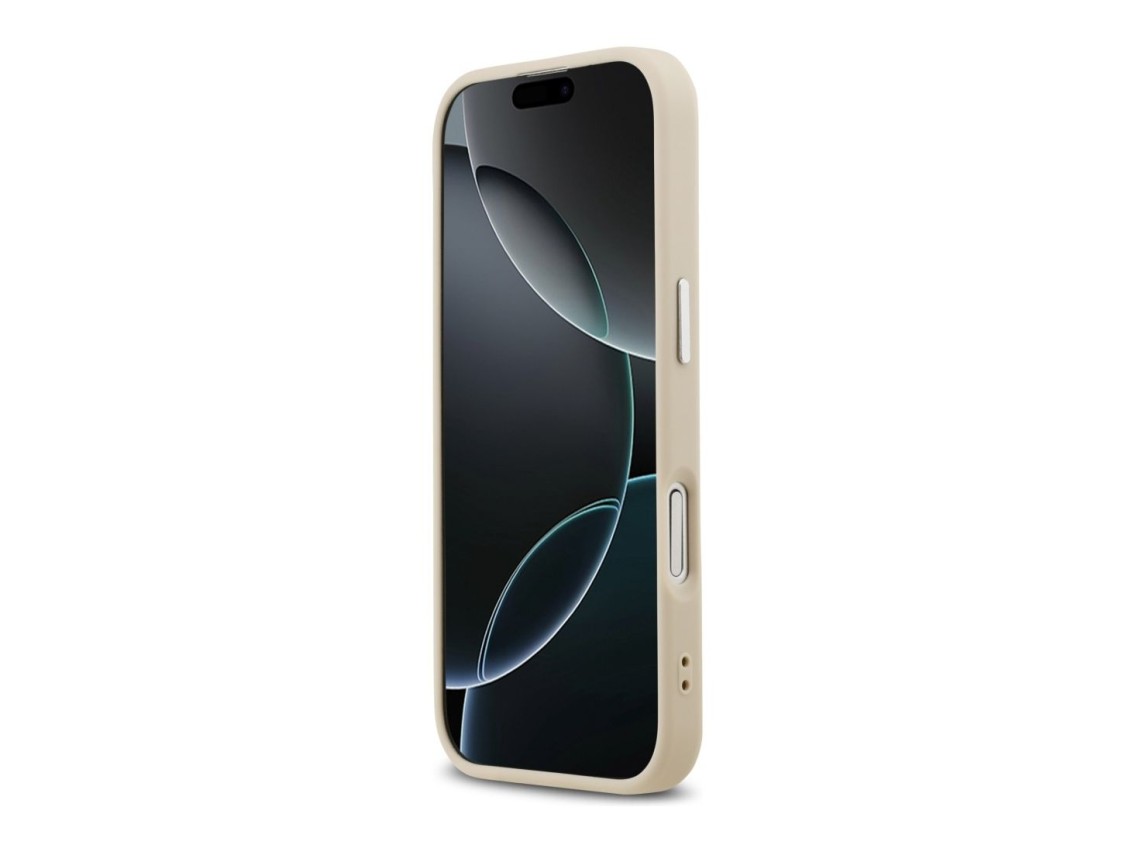 Funda Guess Triangle Logo MagSafe para iPhone 17 - Beige