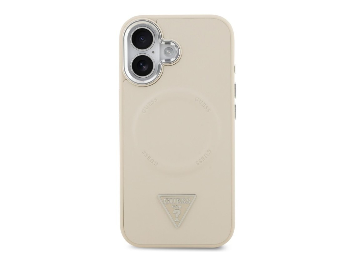 Funda Guess Triangle Logo MagSafe para iPhone 17 - Beige