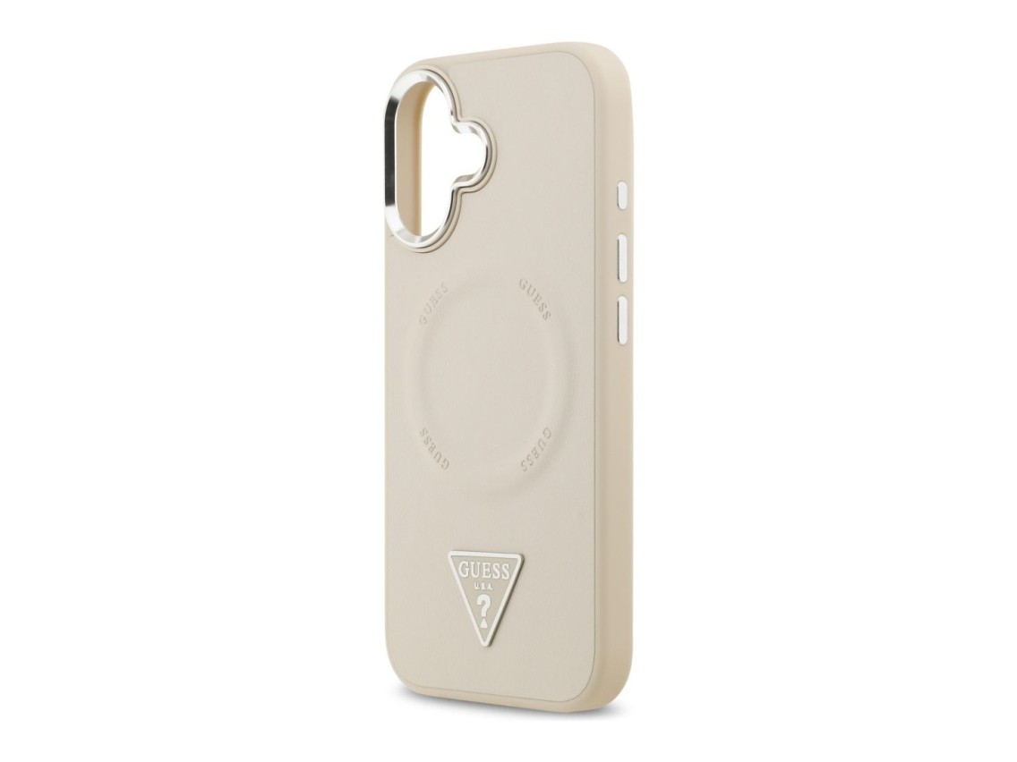 Funda Guess Triangle Logo MagSafe para iPhone 17 - Beige