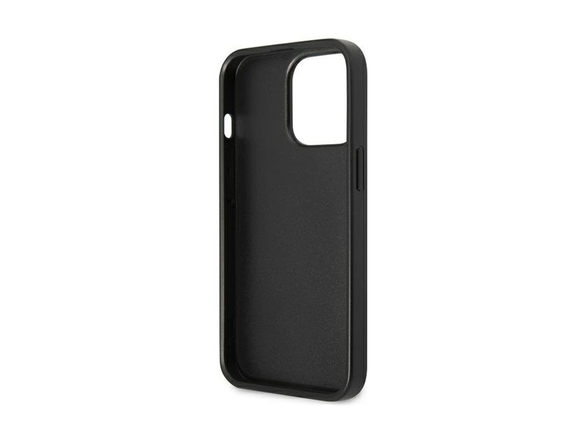 Guess Saffiano Triangle Logo Cardslot Case for iPhone 13 / 13 Pro - Black