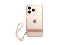 Capa Guess Translucent Strap para iPhone 13 Pro Max - Rosa