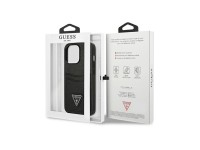 Capa Guess Saffiano com Logo Triangular e Compartimento para Cartões para iPhone 13 / 13 Pro - Preta Capa Guess Saffiano com Logo Triangular e Compartimento para Cartões para iPhone 13 / 13 Pro - Preta