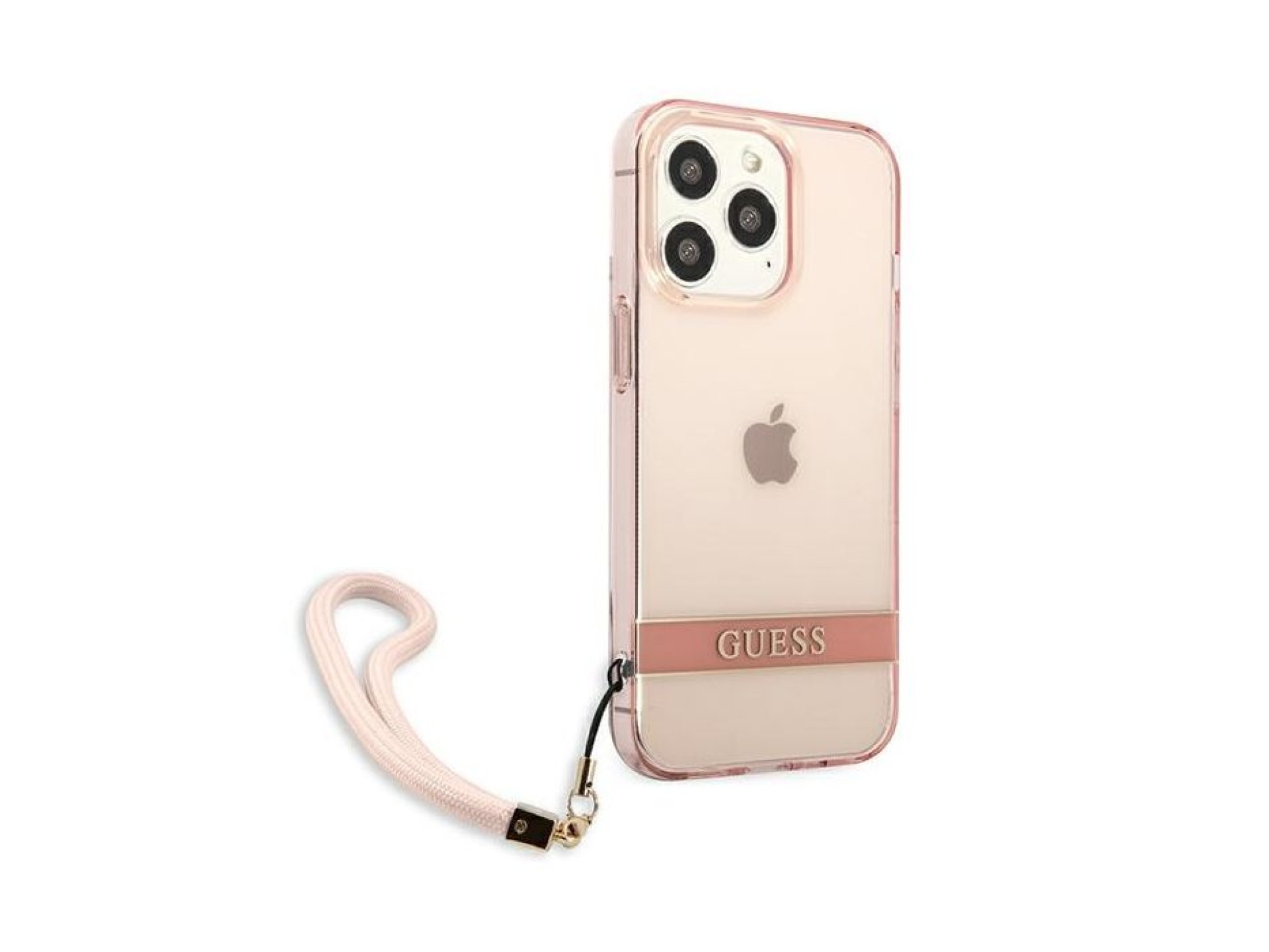 Capa Guess Translucent Strap para iPhone 13 Pro Max - Rosa
