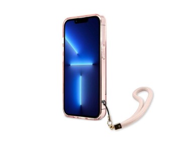 Guess Translucent Stap Case for iPhone 13 Pro Max - Pink