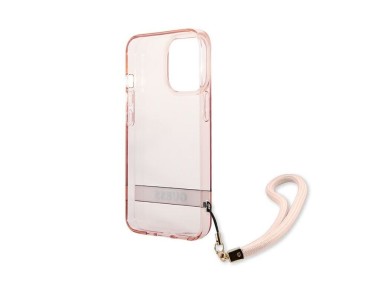 Guess Translucent Stap Case for iPhone 13 Pro Max - Pink