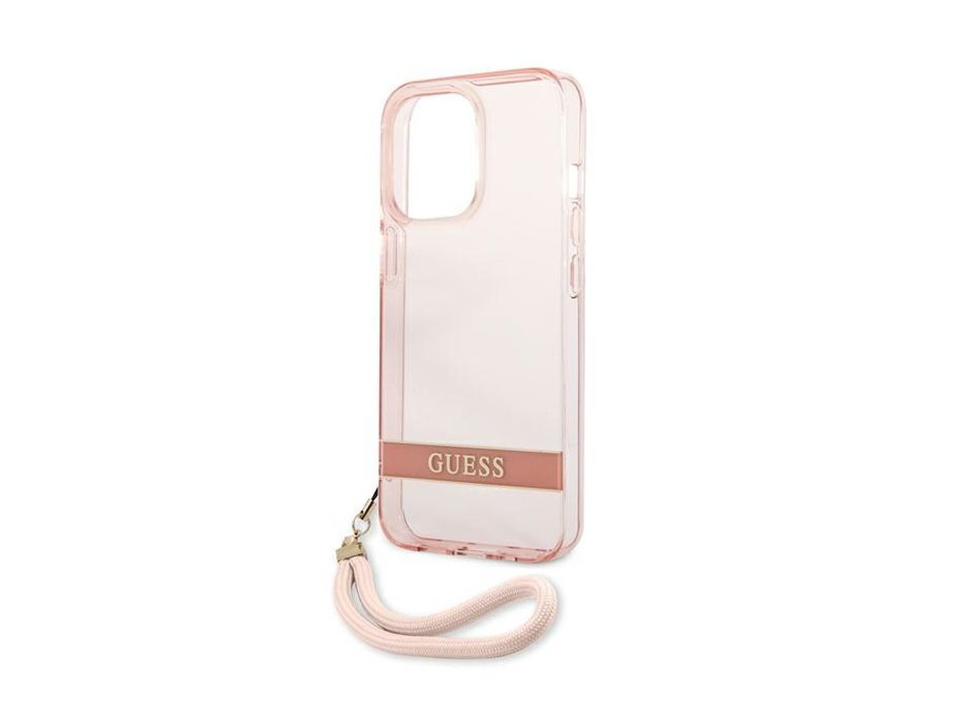 Capa Guess Translucent Strap para iPhone 13 Pro Max - Rosa