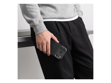 Tech-Protect Ion Carbon MagSafe Case for iPhone 18 Pro / 17 Pro - Black & Silver Tech-Protect Ion Carbon MagSafe Case for iPhone 18 Pro / 17 Pro - Black & Silver