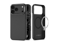 Capa Tech-Protect Ion Carbon MagSafe para iPhone 18 Pro/17 Pro - Preto e Prateado Capa Tech-Protect Ion Carbon MagSafe para iPhone 18 Pro/17 Pro - Preto e Prateado