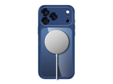Capa Tech-Protect MagPeak MagSafe CC para iPhone 18 Pro/17 Pro - Azul Marinho Transparente