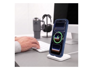 Capa Tech-Protect MagPeak MagSafe CC para iPhone 18 Pro/17 Pro - Azul Marinho Transparente