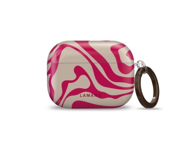 Capa protetora Lamano Tech-Protect para AirPods Pro 3 - Rosa e Bege Capa protetora Lamano Tech-Protect para AirPods Pro 3 - Rosa e Bege