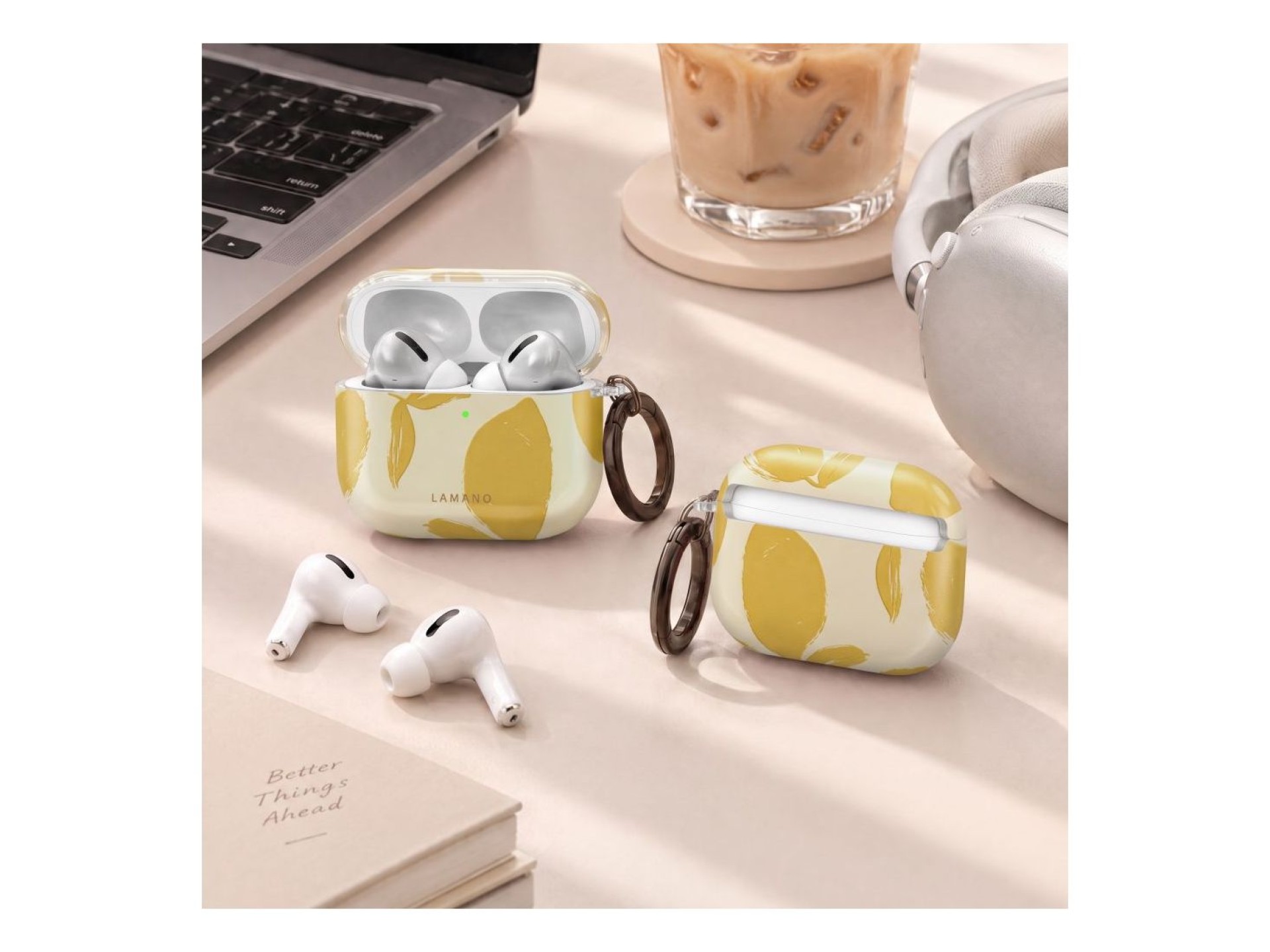 Funda Lamano Tech-Protect para AirPods Pro 3 - Amarilla y blanca