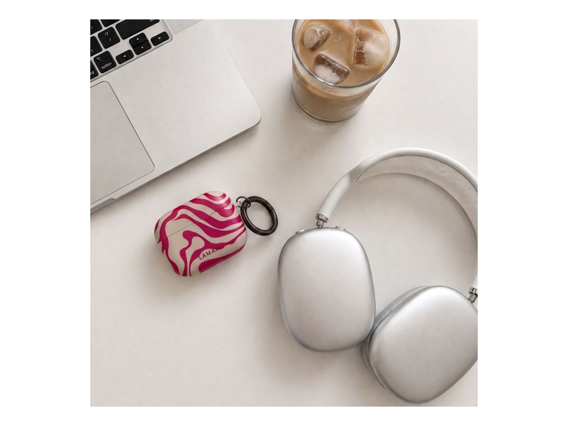 Lamano Tech-Protect Case for AirPods Pro 3 - Pink and Beige