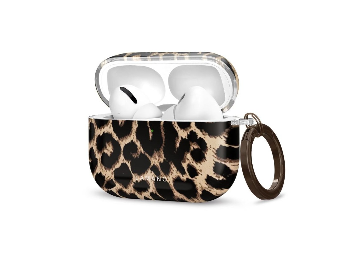 Capa Tech-Protect Lamano para AirPods Pro 3 - preta e castanha