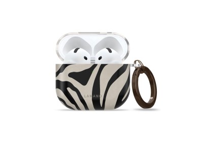 Tech-Protect Lamano case for AirPods 4 / 5 - black and beige Tech-Protect Lamano case for AirPods 4 / 5 - black and beige
