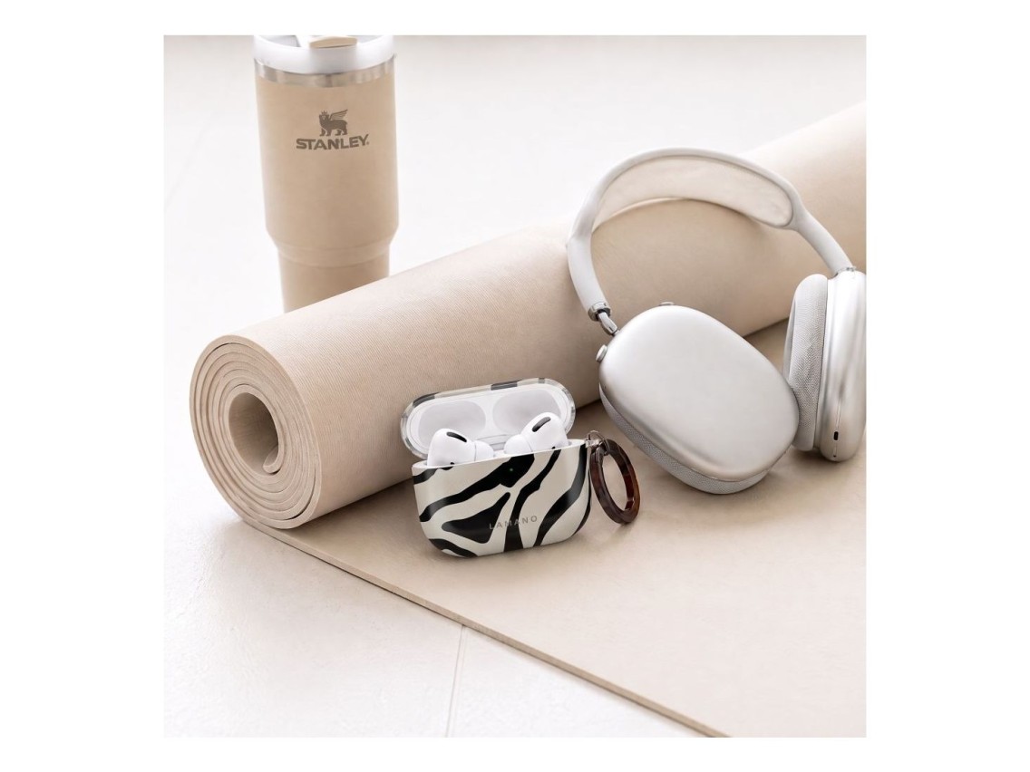 Capa Tech-Protect Lamano para AirPods 4/5 - preta e bege