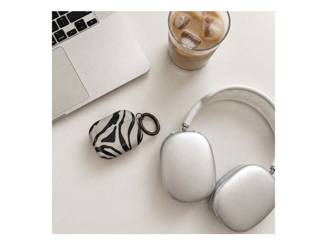 Capa Tech-Protect Lamano para AirPods 4/5 - preta e bege