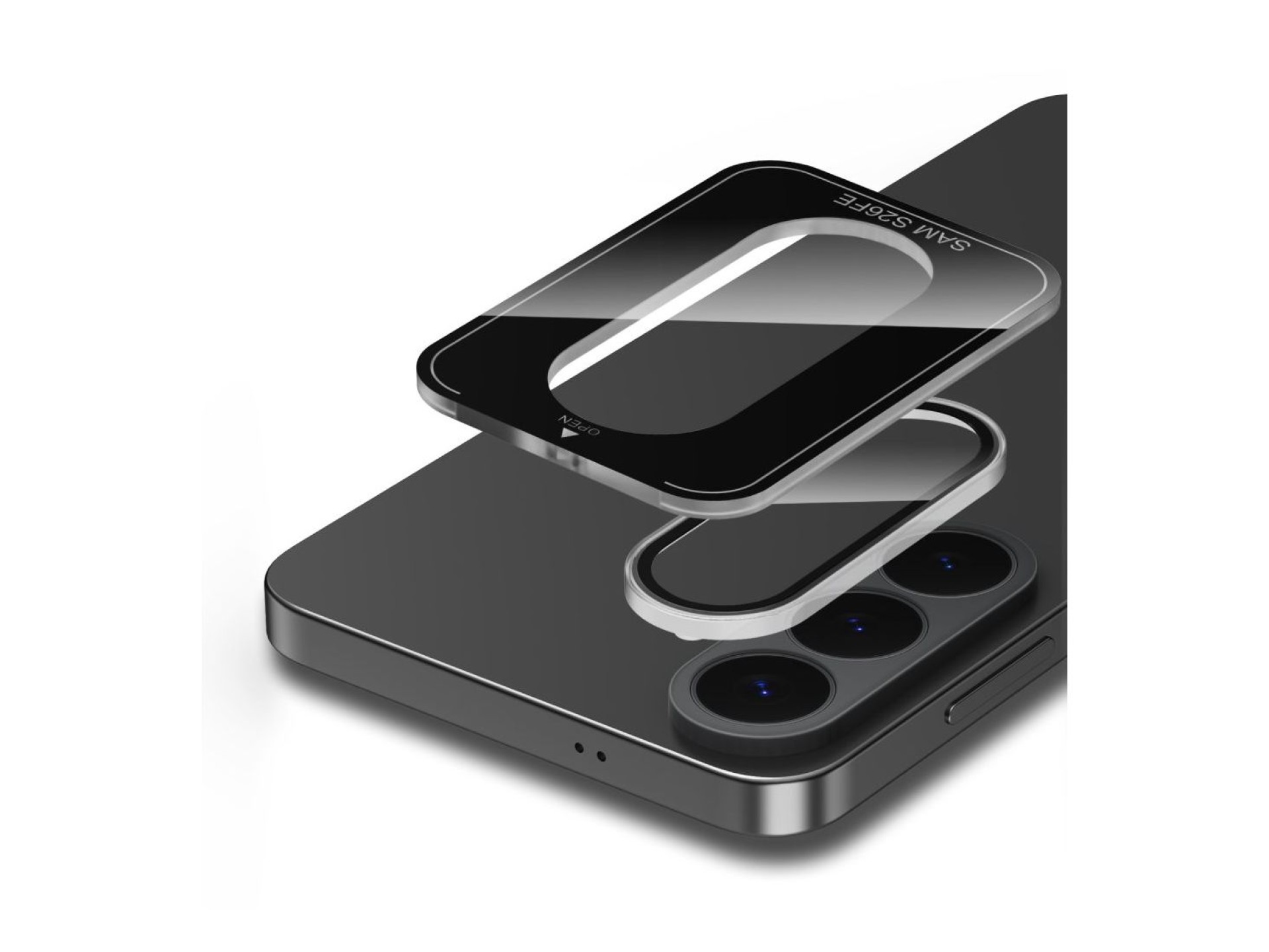 Protetor de ecrã de vidro temperado Tech-Protect Camring Fit+ para câmara do Samsung Galaxy S26 FE