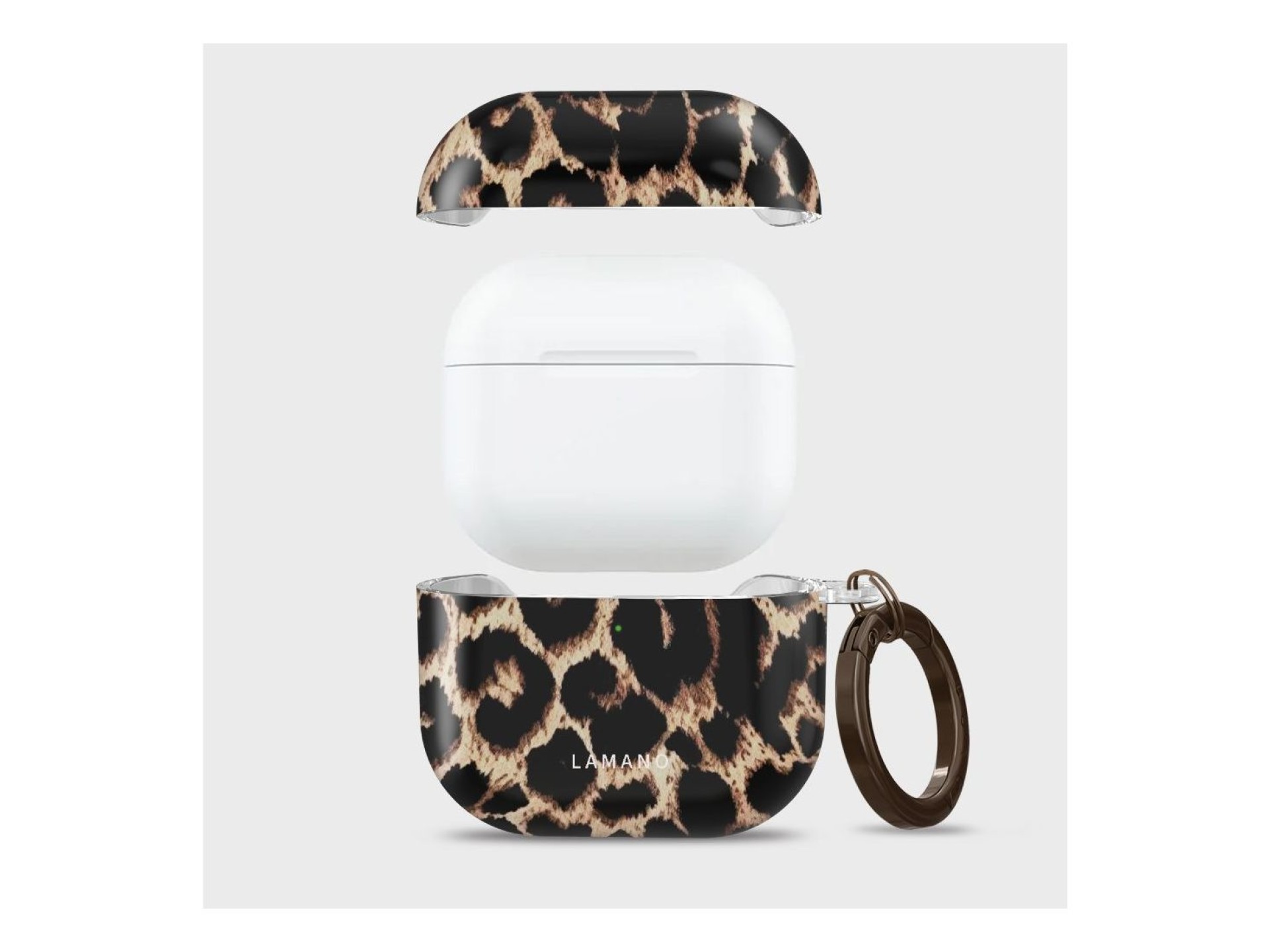 Capa Tech-Protect Lamano para AirPods 4/5 - preta e castanha