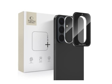 Protetor de ecr� de vidro temperado Tech-Protect Camring Fit+ para c�mara do Samsung Galaxy S26 FE