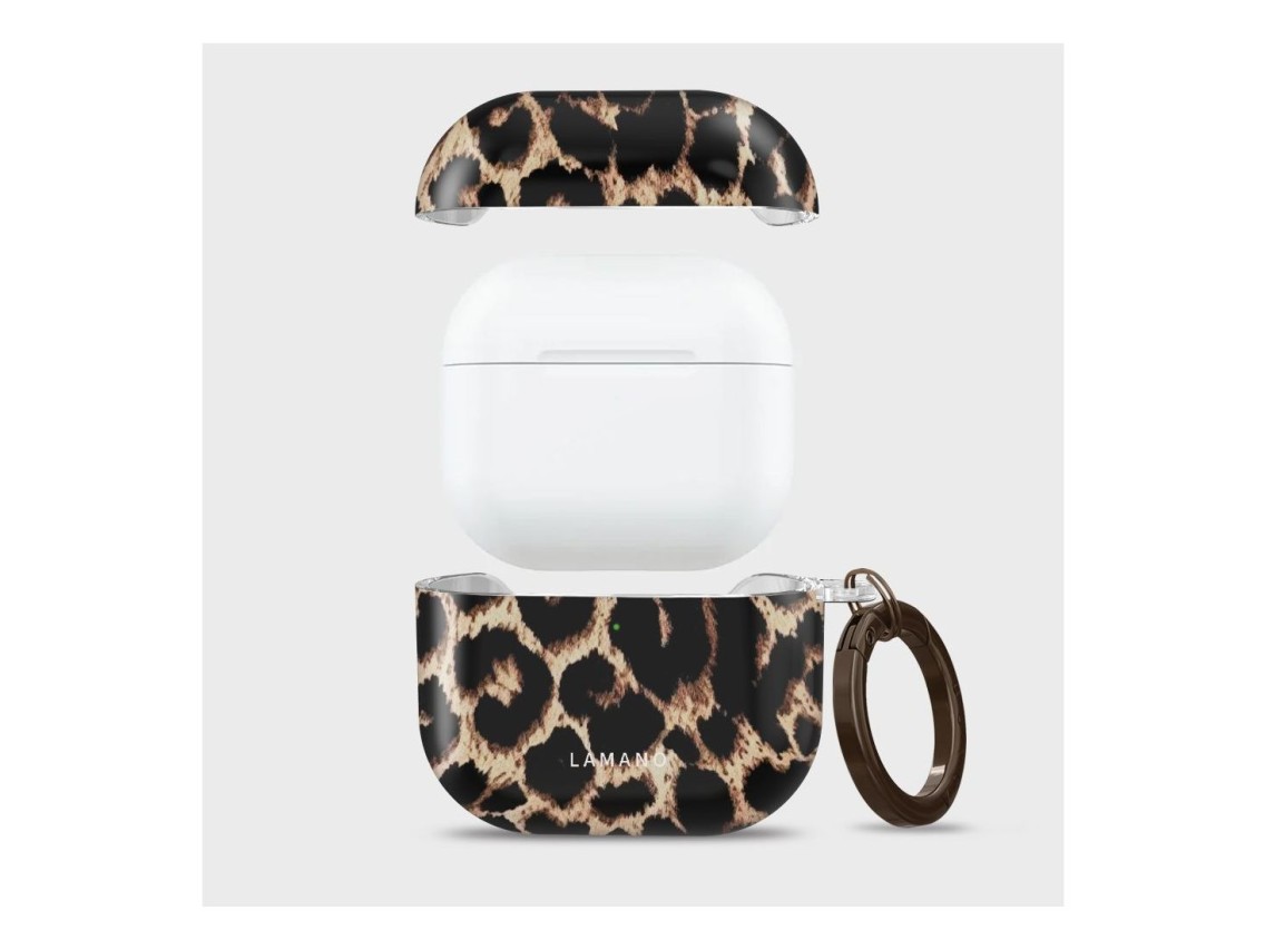 Capa Tech-Protect Lamano para AirPods 4/5 - preta e castanha