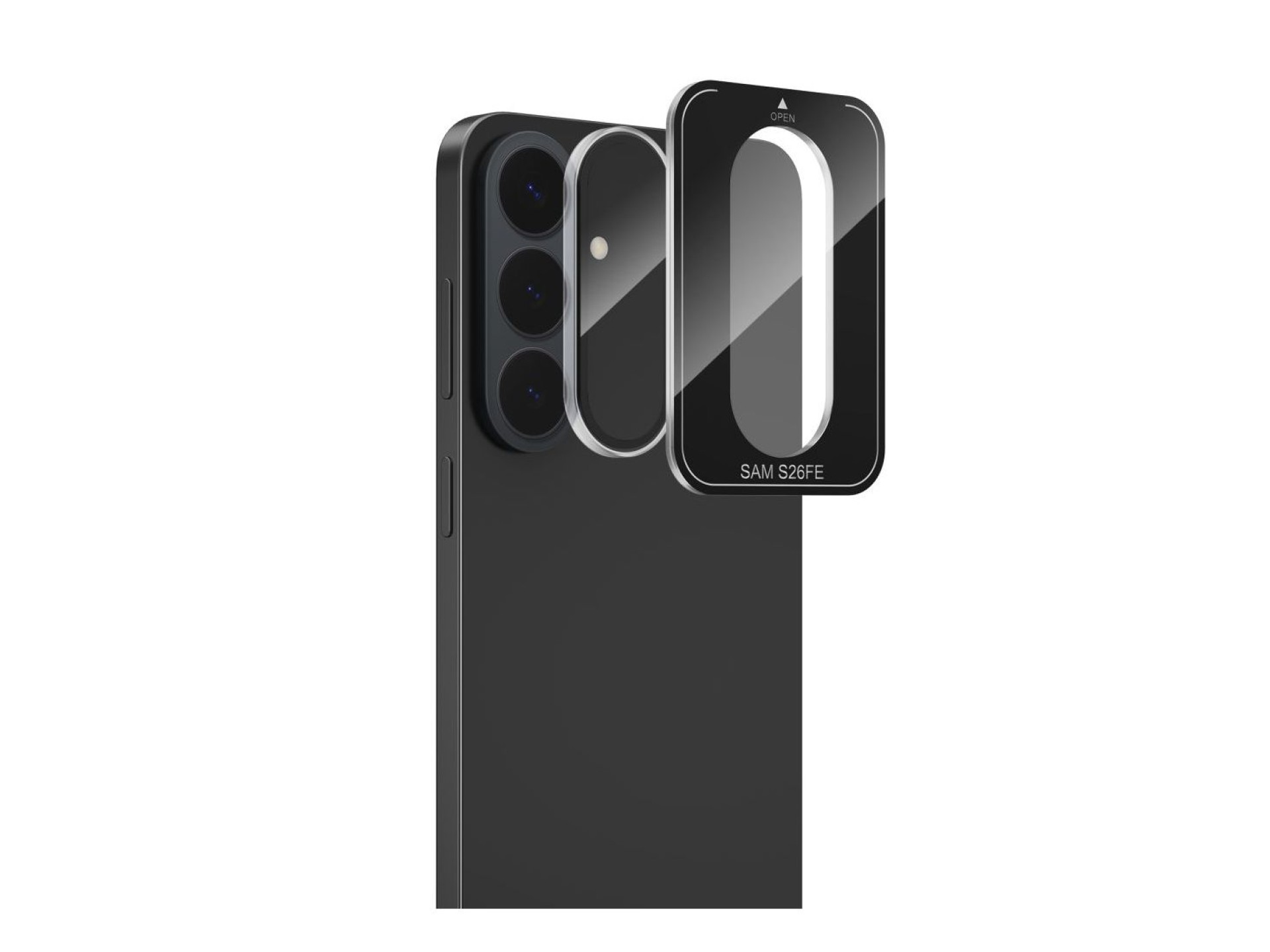 Protetor de ecrã de vidro temperado Tech-Protect Camring Fit+ para câmara do Samsung Galaxy S26 FE