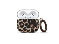 Capa Tech-Protect Lamano para AirPods 4/5 - preta e castanha Capa Tech-Protect Lamano para AirPods 4/5 - preta e castanha