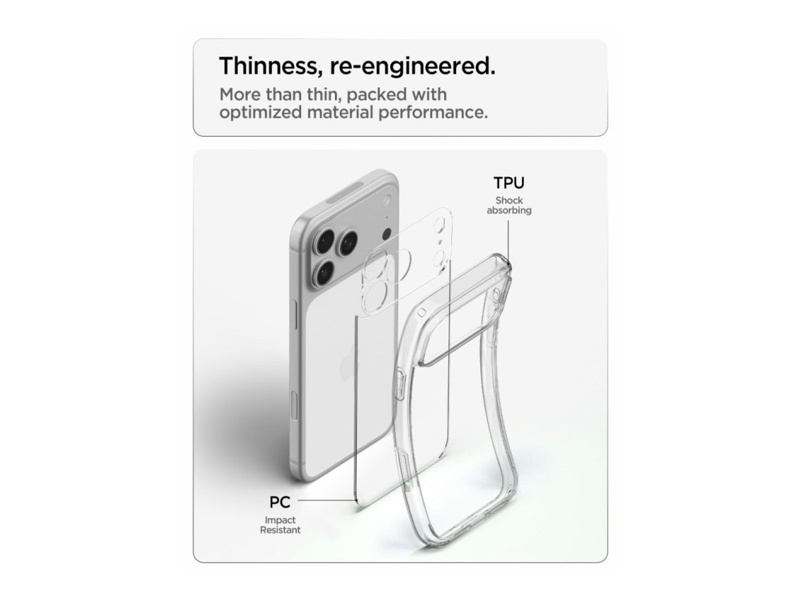 Funda Spigen Ultra Hybrid para iPhone 18 Pro / 17 Pro - Transparente