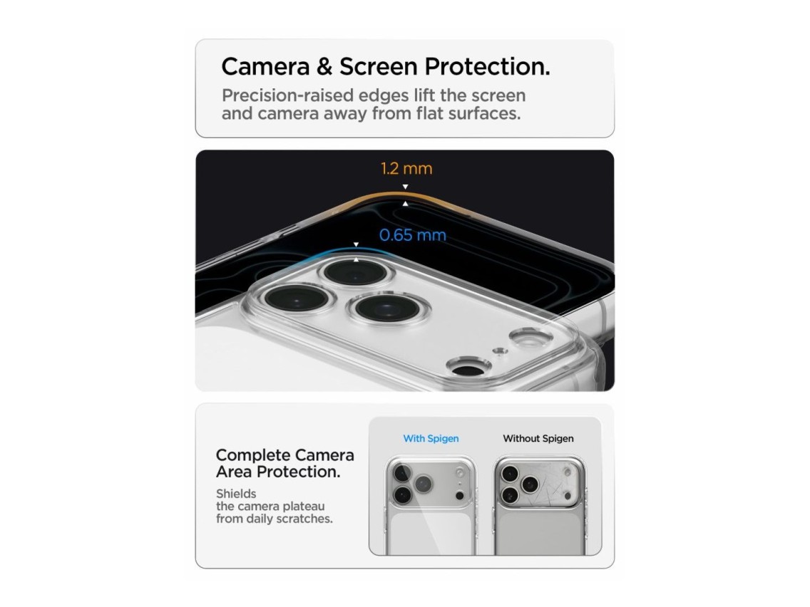 Funda Spigen Ultra Hybrid para iPhone 18 Pro / 17 Pro - Transparente