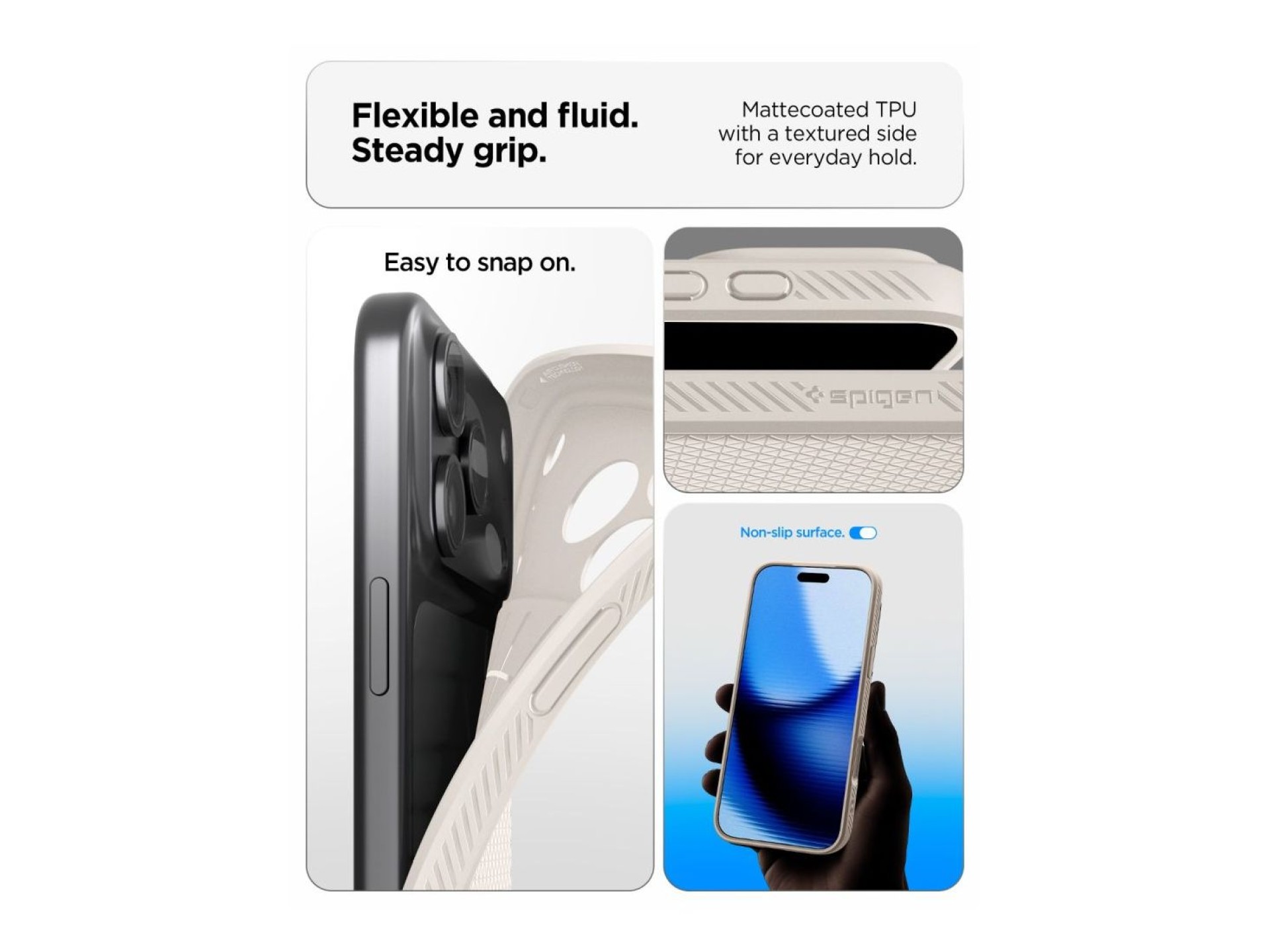 Spigen Liquid Air Case for iPhone 18 Pro / 17 Pro - Titanium