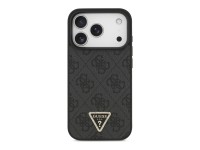 Guess Leather 4G Triangle Strass MagSafe Case for iPhone 18 Pro / 17 Pro - Black Guess Leather 4G Triangle Strass MagSafe Case for iPhone 18 Pro / 17 Pro - Black